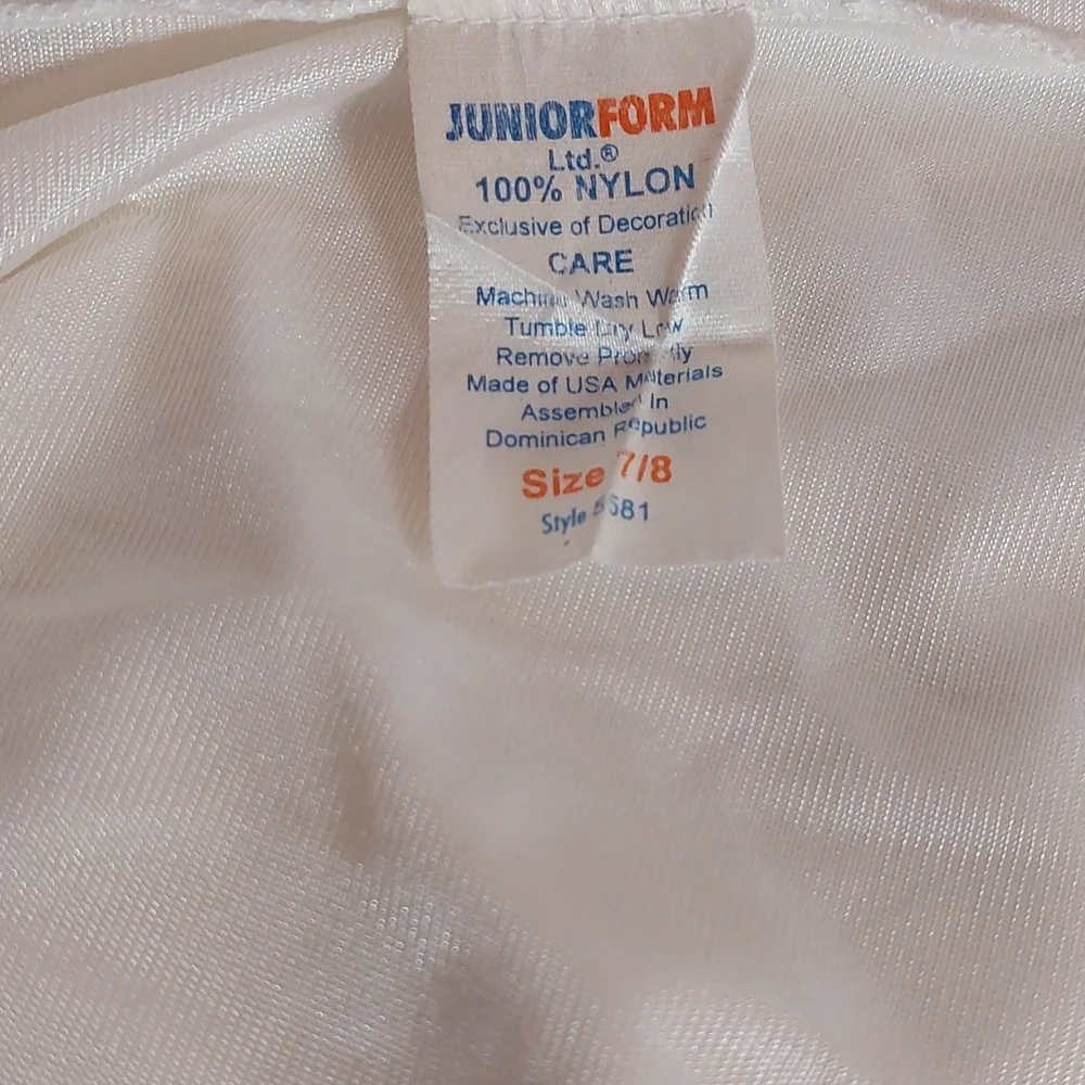 Girls Half Slip White Size 7/8 - Picture 4 of 6
